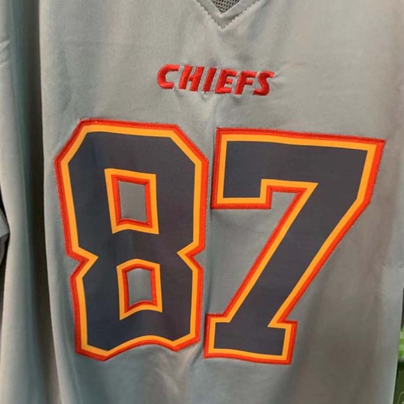 No. 87 Football Jersey NFL Kansas City Chiefs Chiefs Gray Travis Kelce - Picture 5 of 10